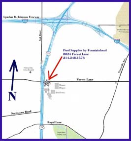 Map to Pool Supply Store